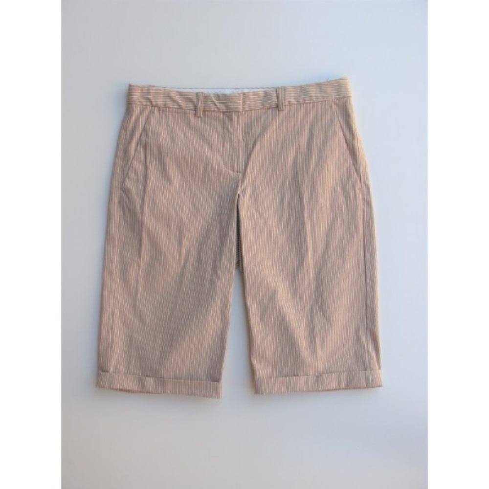 4/$25 Theory Subtle Stripes Cuffed Bermuda Shorts